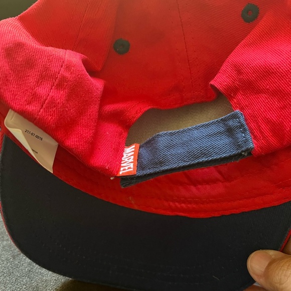 Red and Black Superhero Kids Cap - Picture 2 of 2